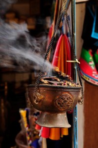 burning frankincense